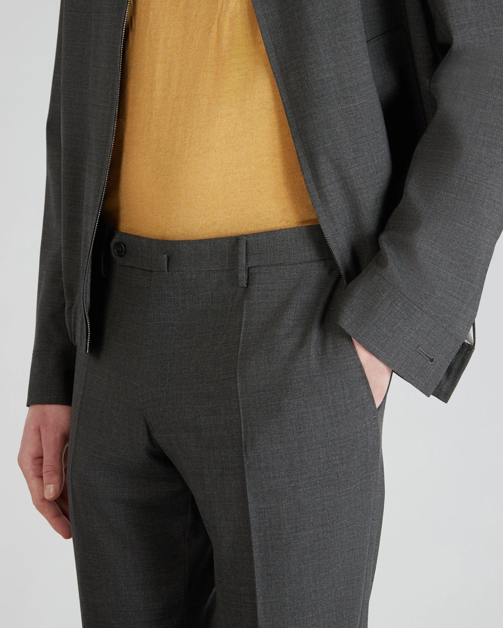 All Season Slim-fit wool fabric trousers