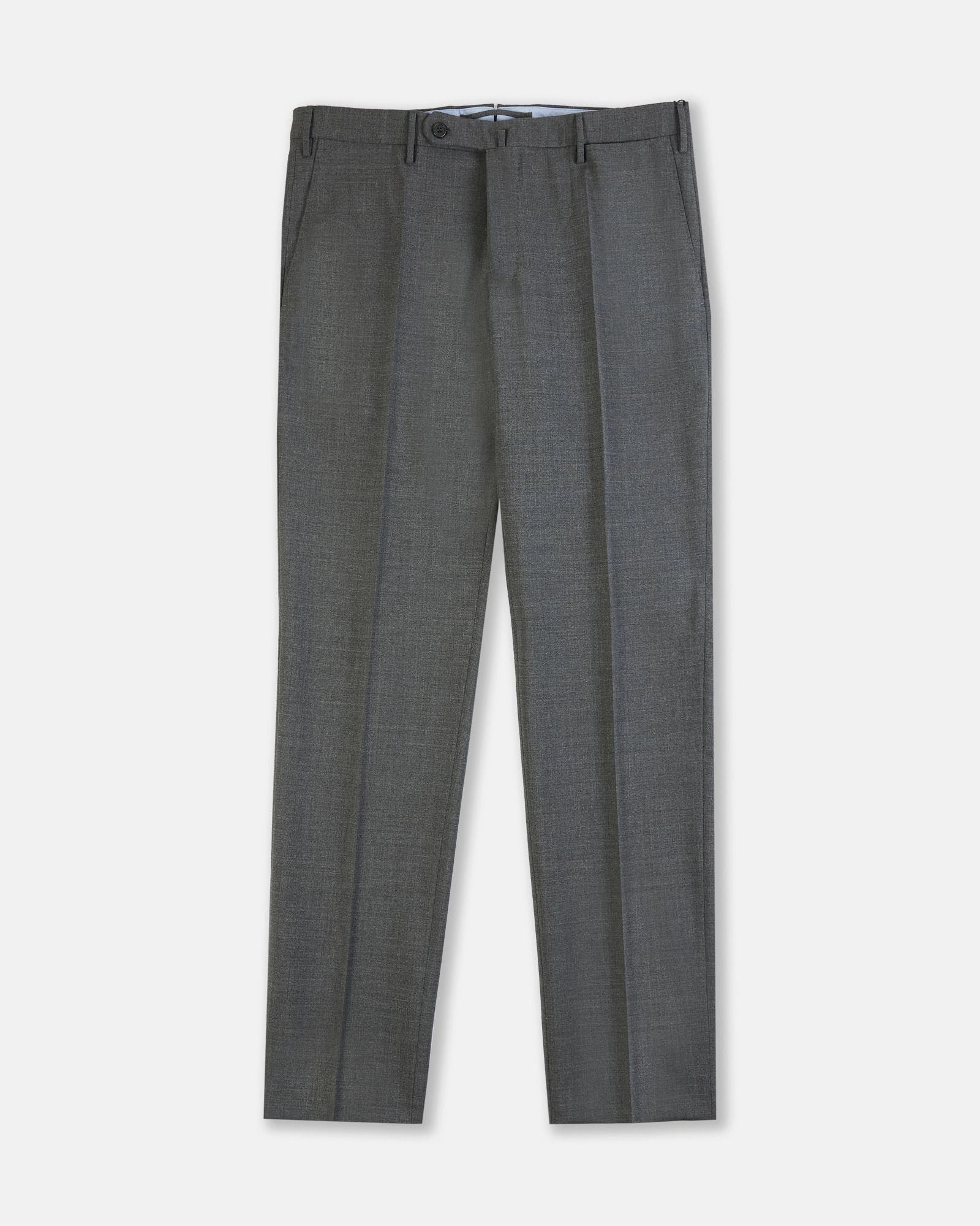 Embroidered Detail Seamless Wear Slim-fit wool fabric trousers