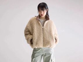 Jallis faux-fur jacket (252 / W / SWAN) High Visibility Trim