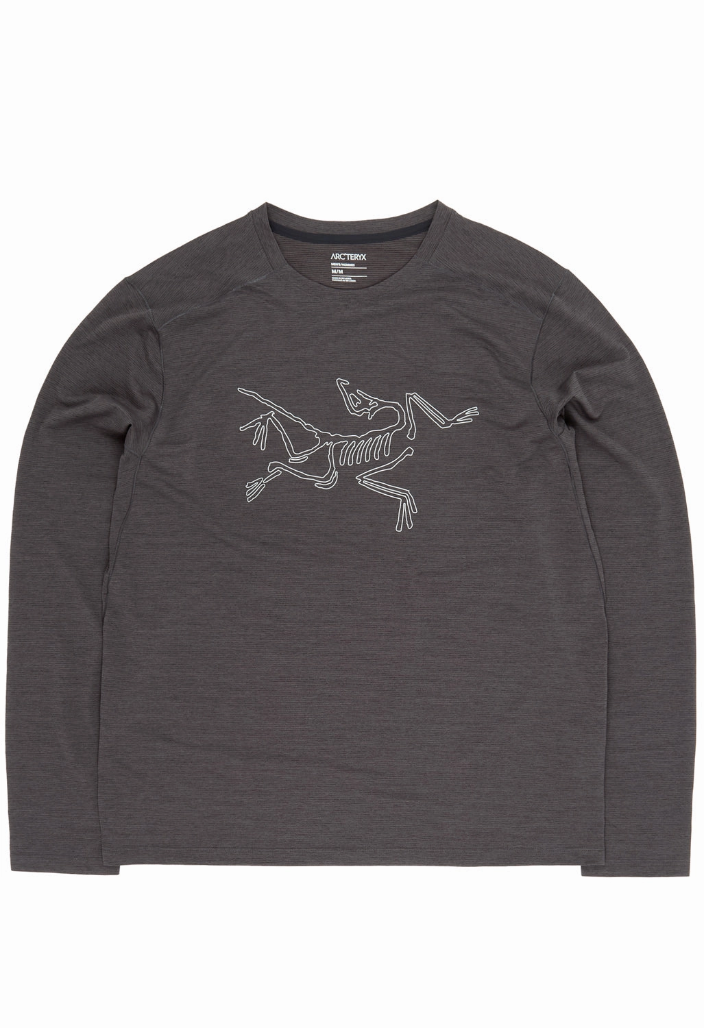 Arc'teryx Men's Cormac Logo L/S Tee - Black Heather / Solitude Quick Comfort Design