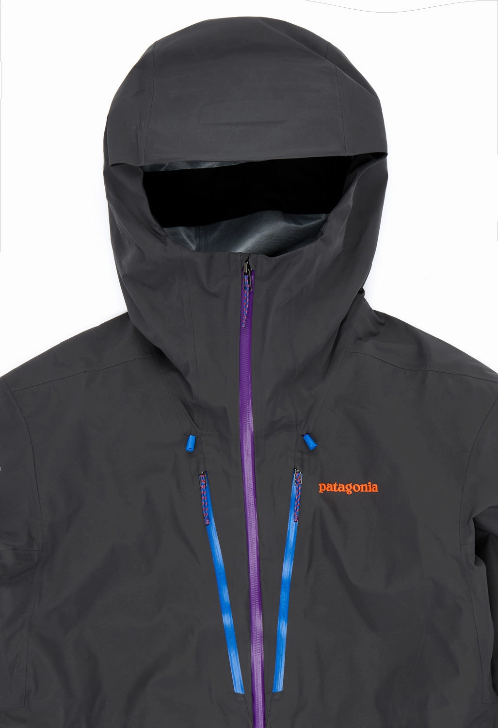 Patagonia Men's Triolet Jacket - Forge Grey / P6 Blue Adjustable Detachable Hood