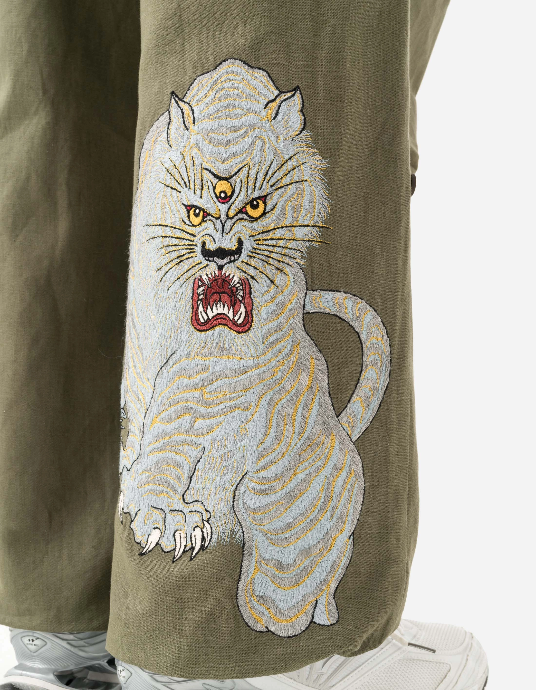 Athletic Comfort Comfort Base 7094 Sno Panters Embroidered Loose Snopant? Olive OG-107F