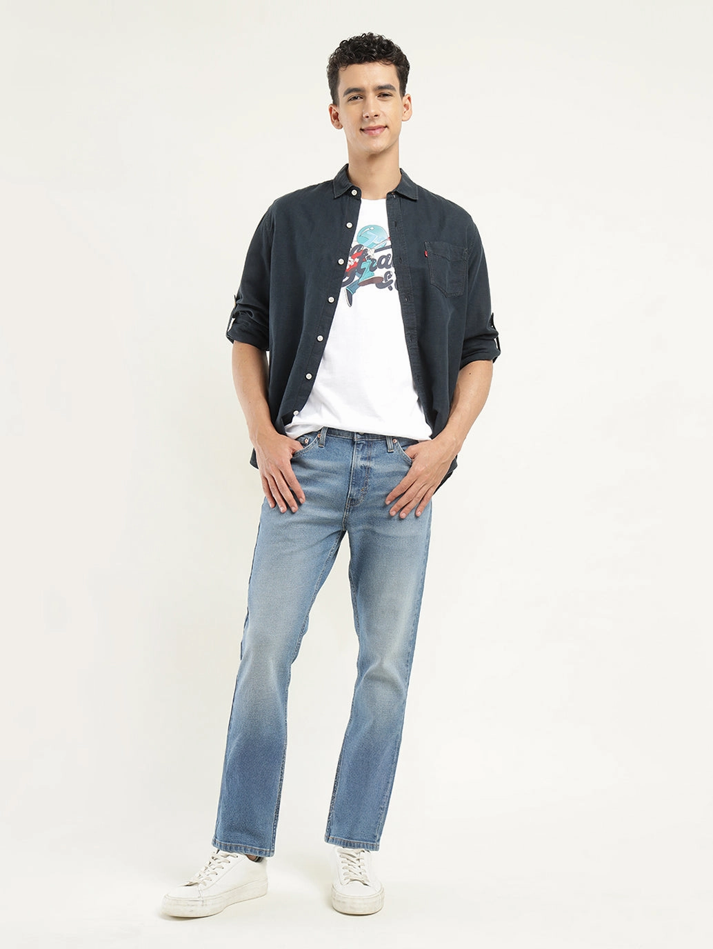 Eco Friendly Dye Men's 511 Indigo Slim Fit Mid Rise Jeans
