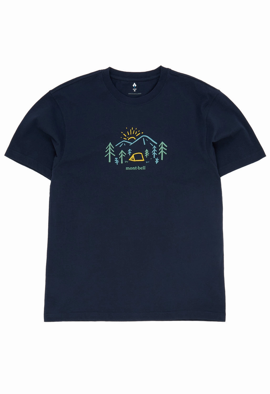 Montbell Men's Pear Skin Cotton Mountain Morning T-Shirt - Navy Sleeveless
