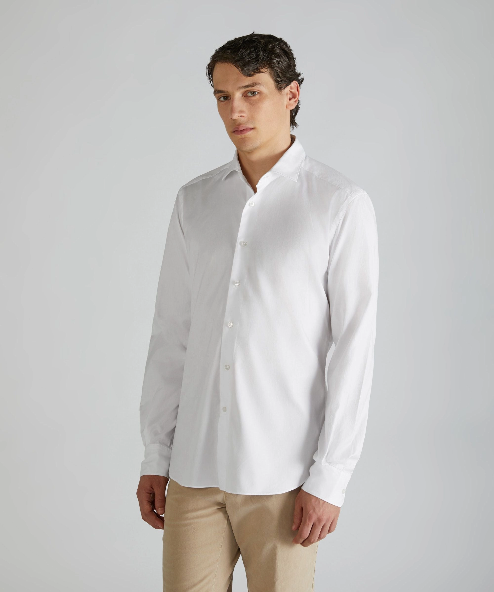 Eco-Friendly Fabric Simple Style Oxford cotton slim-fit shirt