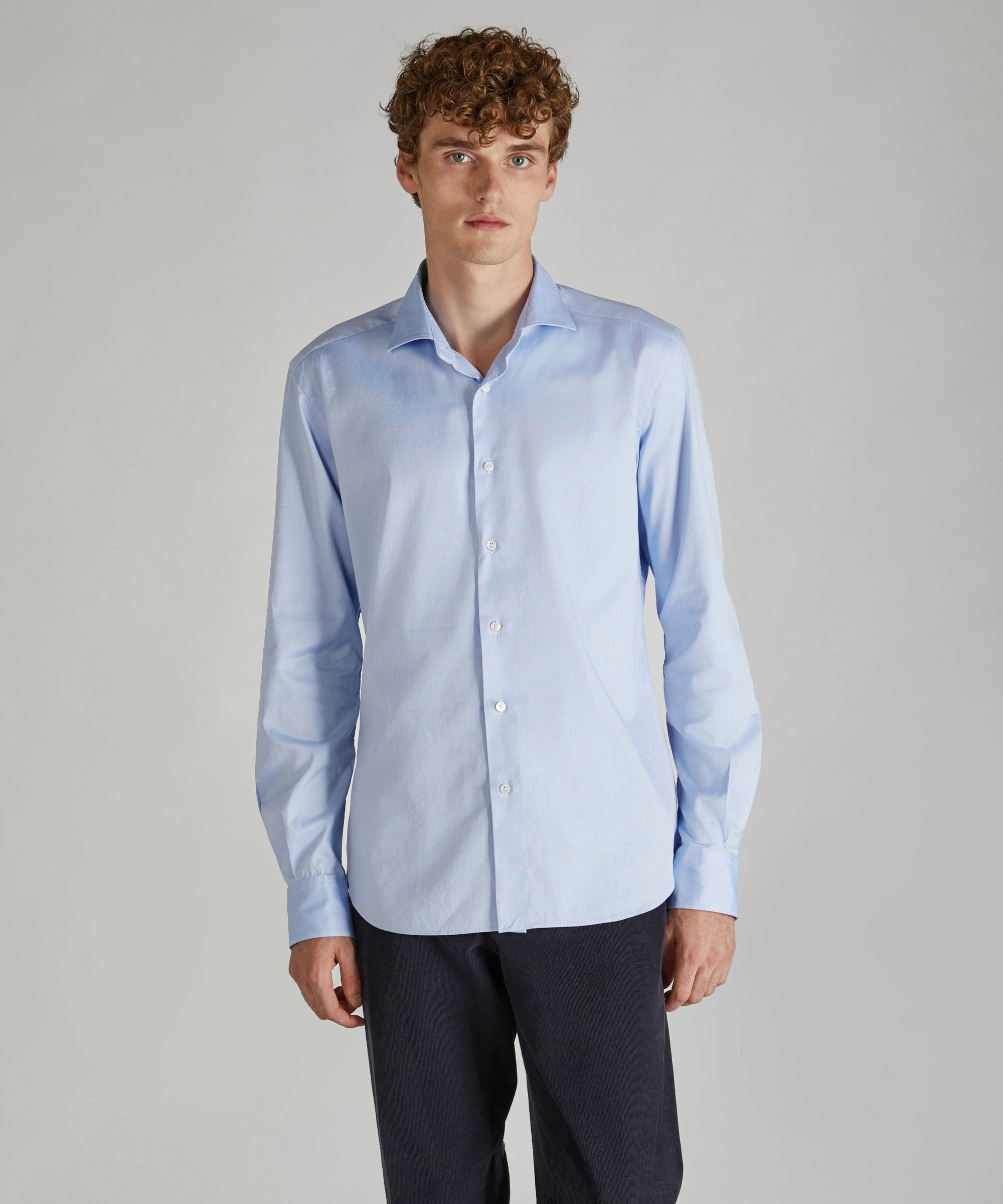 Minimal Look Oxford cotton slim-fit shirt