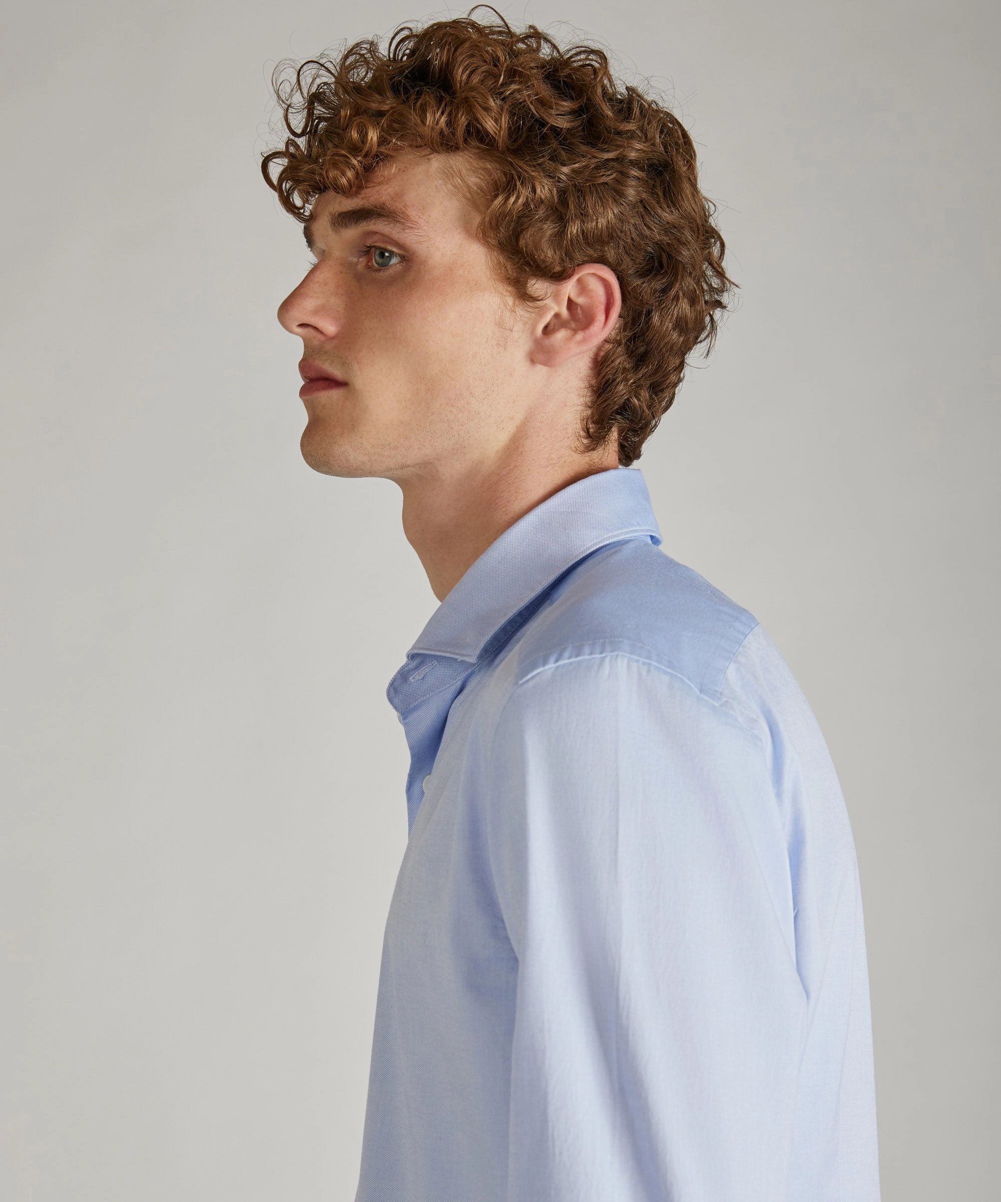 Eco friendly materials Oxford cotton slim-fit shirt