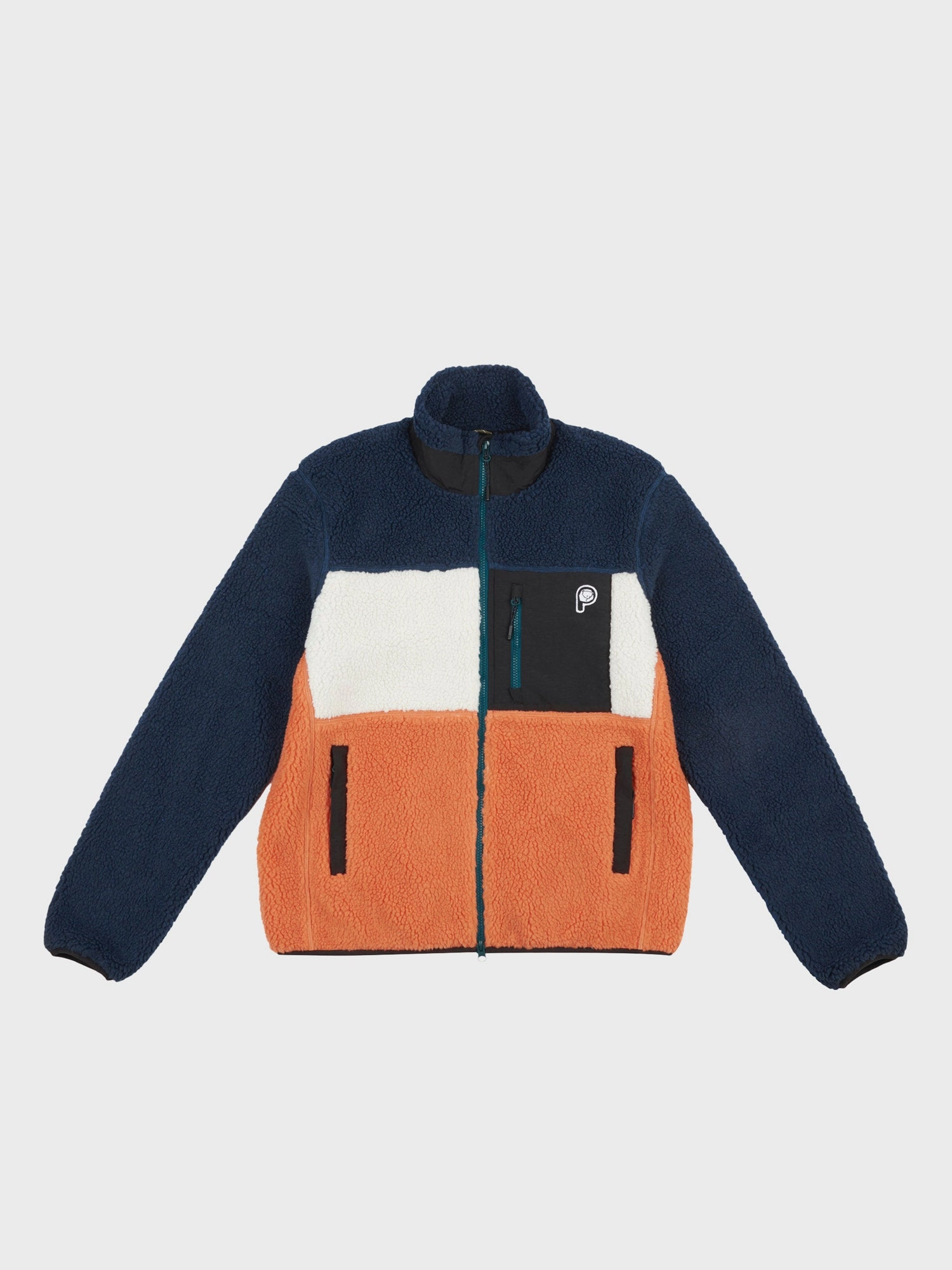 P Bear Fleece Jacket in Blue Wing Teal NoiseFreeFabric