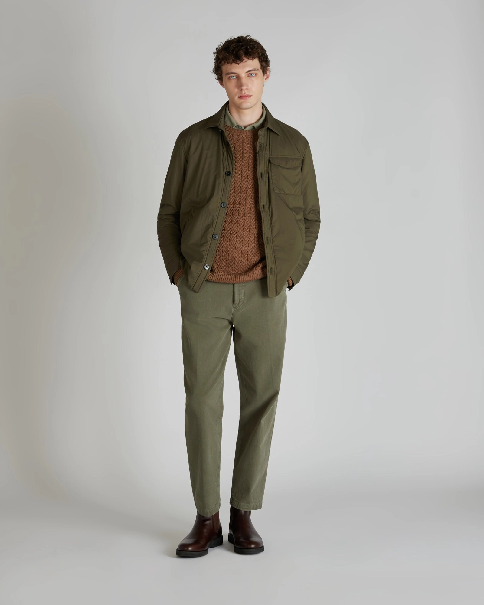Adjustable Cuff Closure Padded overshirt