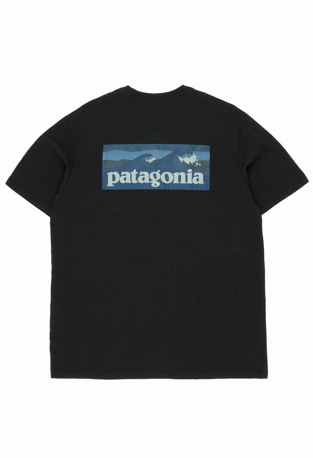 Patagonia Men's Boardshort Logo Pocket Responsibili-Tee - Ink Black Heathered Fabric