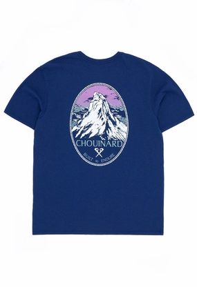 Sporty Stretch Fit Patagonia Men's Chouinard Crest Pocket Responsibili-Tee - Clement Blue