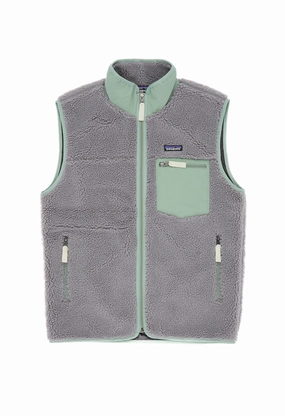 Anti Pilling Technology Cuffs Adjust Patagonia Men's Classic Retro-X Vest - Forever Grey