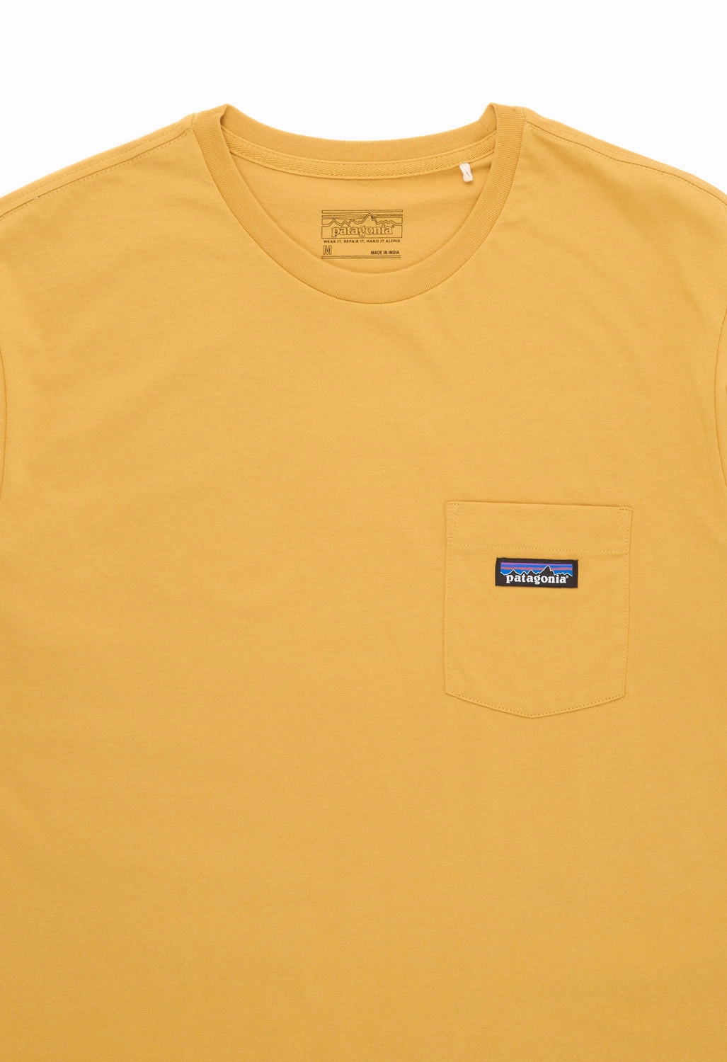 Flexible Neckline Patagonia Men's Daily Pocket Tee - Pufferfish Gold