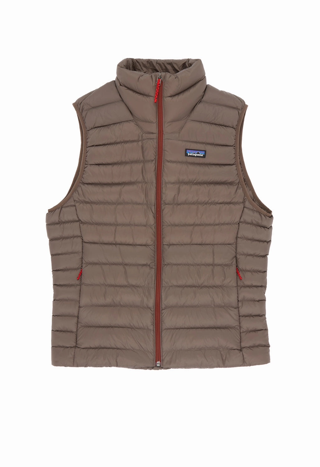 Patagonia Men's Down Vest - Marlow Brown Windproof Hood Lightweight Windbreaker Tech