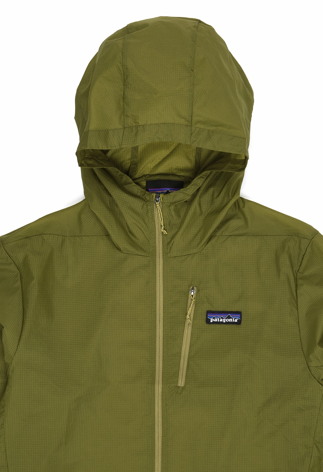 Advanced Insulation Non Irritating Collar Patagonia Men's Houdini Jacket - Spirited Sun: Graze Green