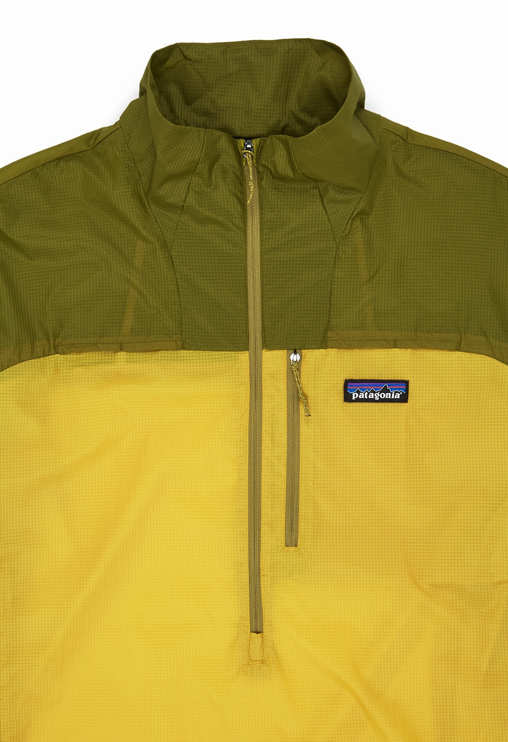 Heat Reflective Layer Patagonia Men's Houdini Stash Half Zip Pullover - Bundle Green / Graze Green