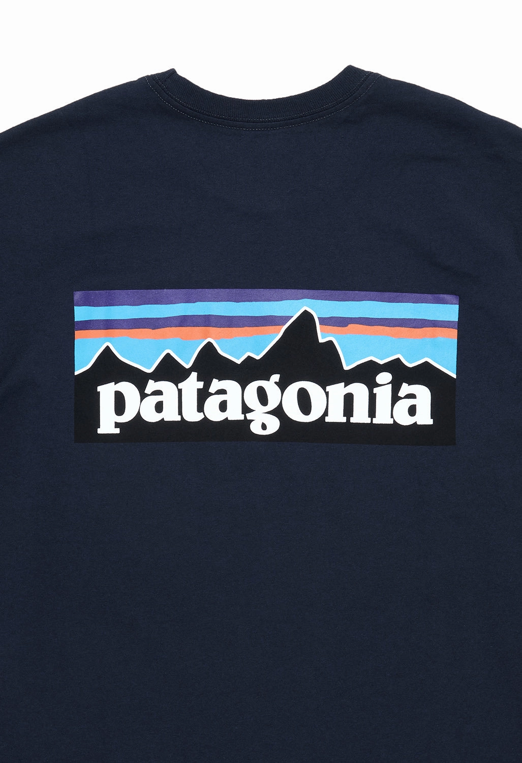 Patagonia Men's P-6 Logo Long Sleeve Responsibili-Tee - New Navy Hiking durability