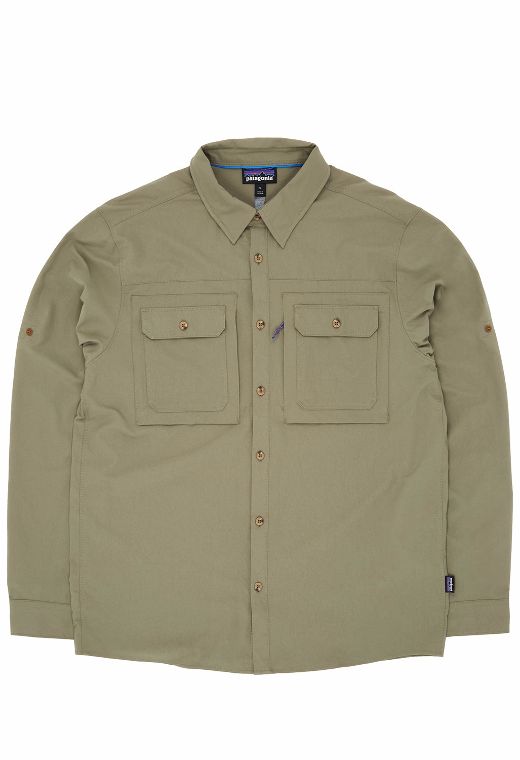 Patagonia Men's Self Guided Sun Long Sleeve Shirt - River Rock Green Ventilated Back Comfort First Fit