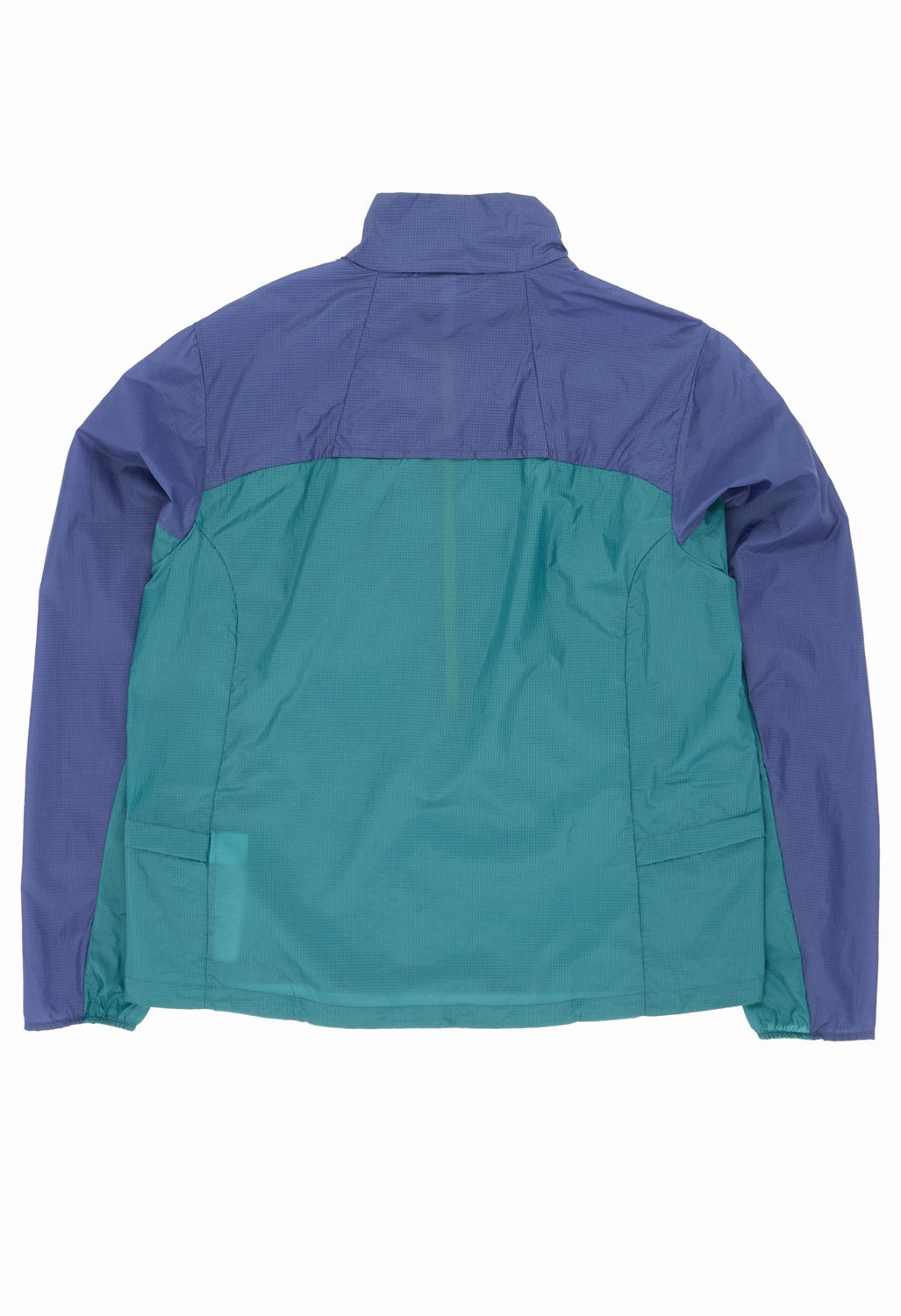 Heat Trapping Layer Patagonia Women's Houdini Stash Half Zip Pullover - Wetland Blue / Solstice Purple