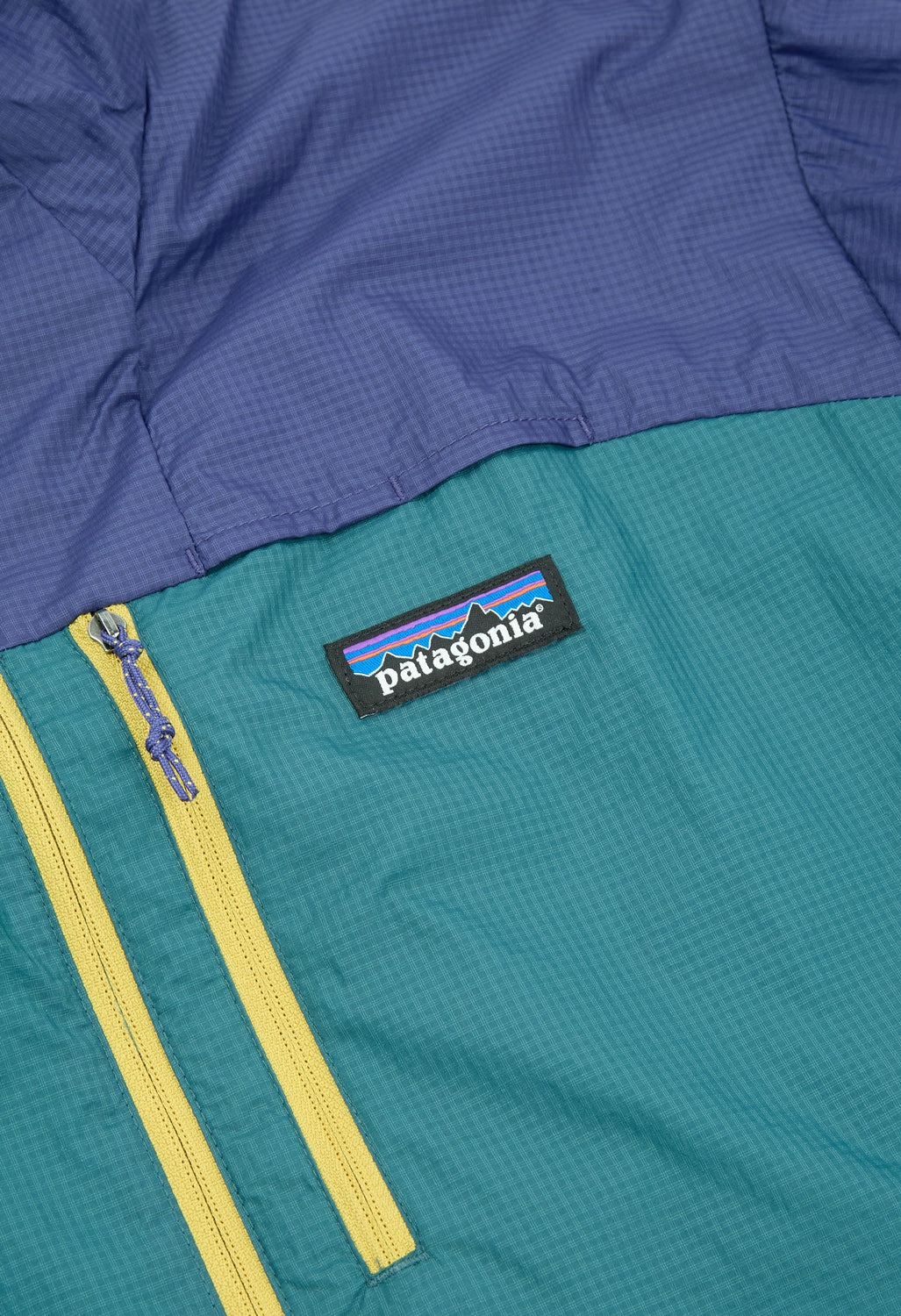 Flexible Armholes Patagonia Women's Houdini Stash Half Zip Pullover - Wetland Blue / Solstice Purple