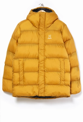 Strong Zip Warm Lining Hagl?fs Men's Puffy Mimic Hooded Jacket - Autumn Leaves
