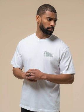 All-Day Wear Chic and Soft Penfield Mens 50th Anniversary Photo Print T-Shirt in Bright White