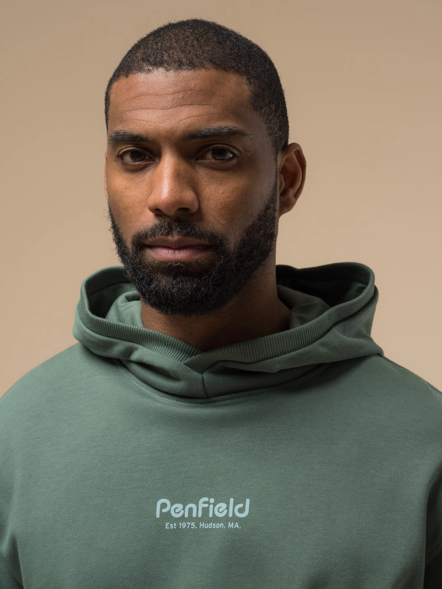 Penfield Mens Circle Landscape Hoodie in Dark Forest Eco-friendly