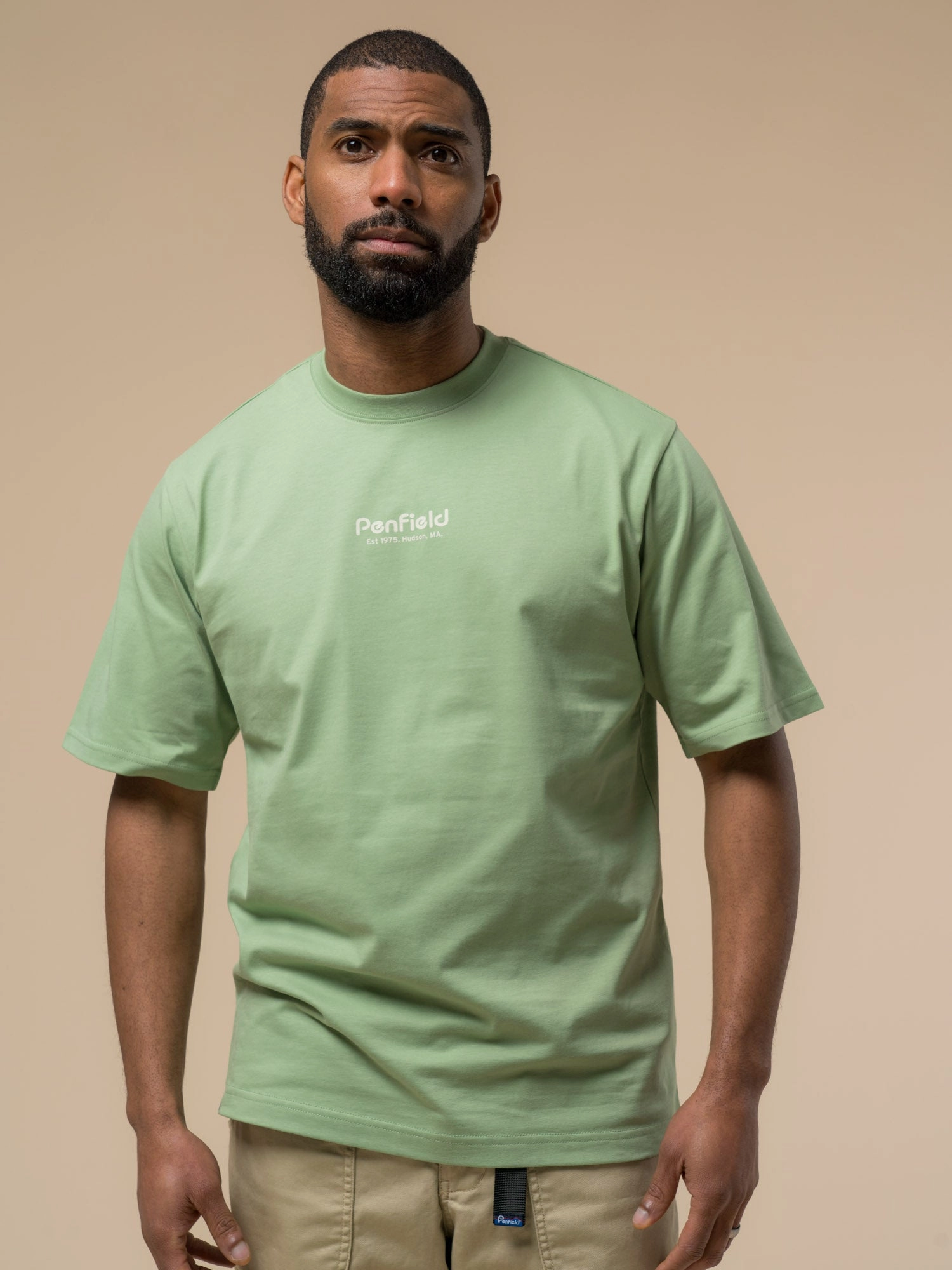 Penfield Mens Circle Landscape T-Shirt in Mistletoe Fashion-Forward Fit