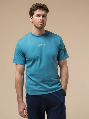Penfield Mens Circle Landscape T-Shirt in Niagara Cozy Stretch Fit Light and Breezy