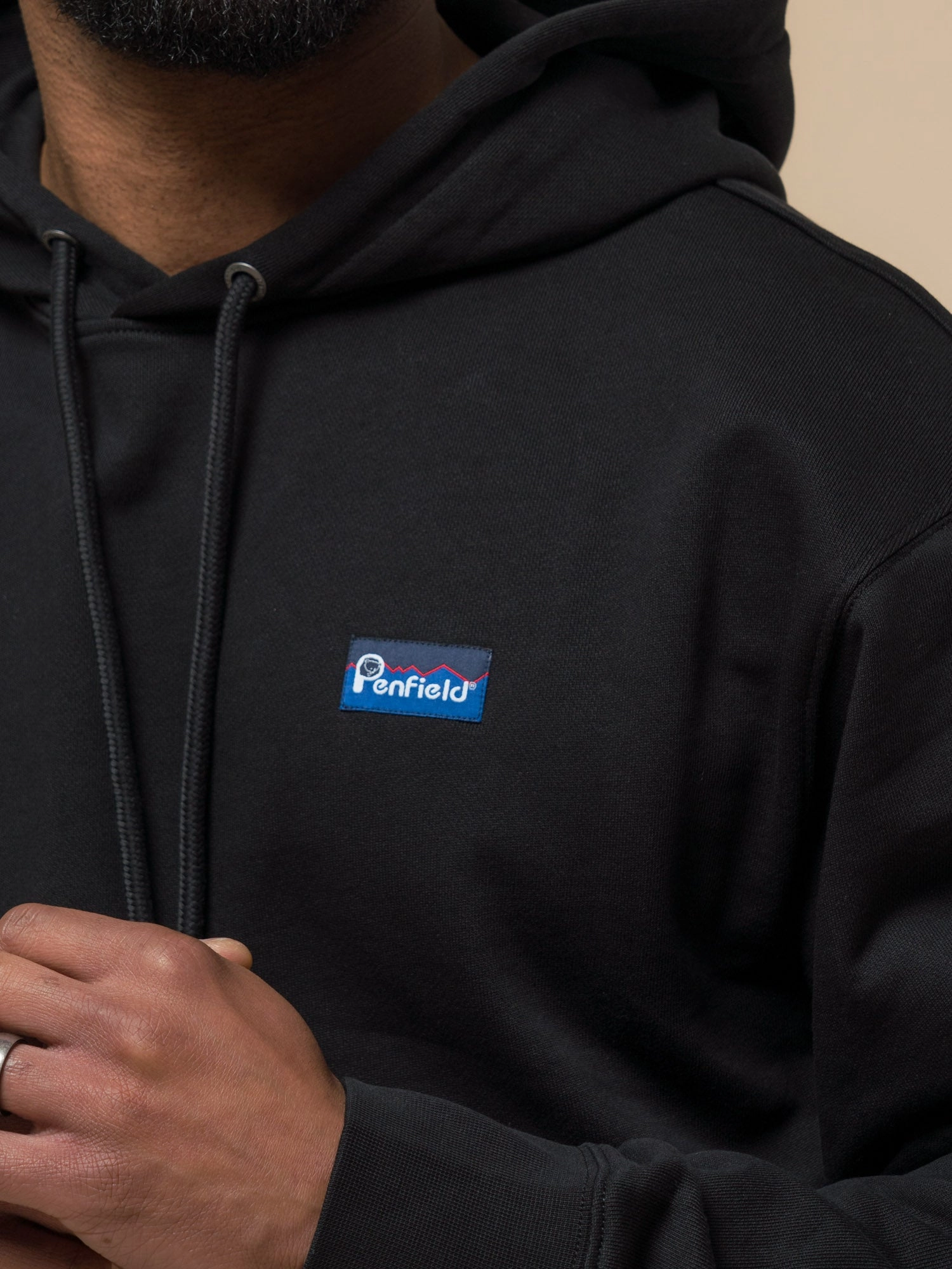 Convenient Penfield Mens Original Logo Hoodie in Black