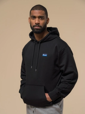 Penfield Mens Original Logo Hoodie in Black Warm Hoodie Abstract print
