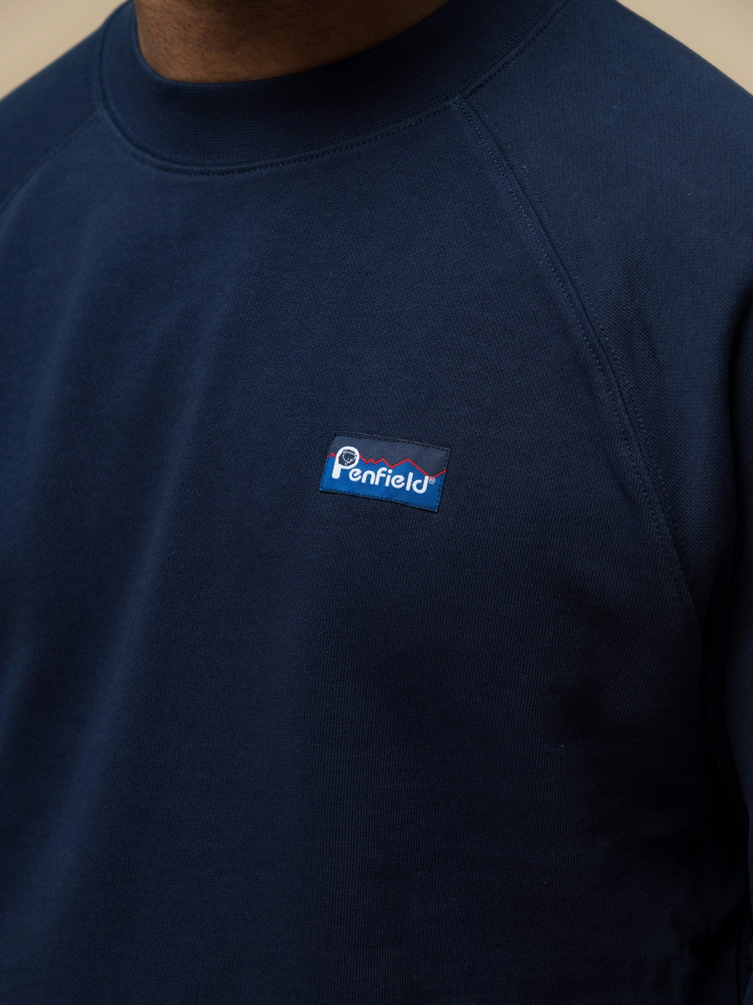 Penfield Mens Original Logo Sweatshirt in Navy Blue goes with sweatpants