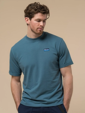 Chilly Comfort Penfield Mens Ripple Textured T-Shirt in Blue Fusion