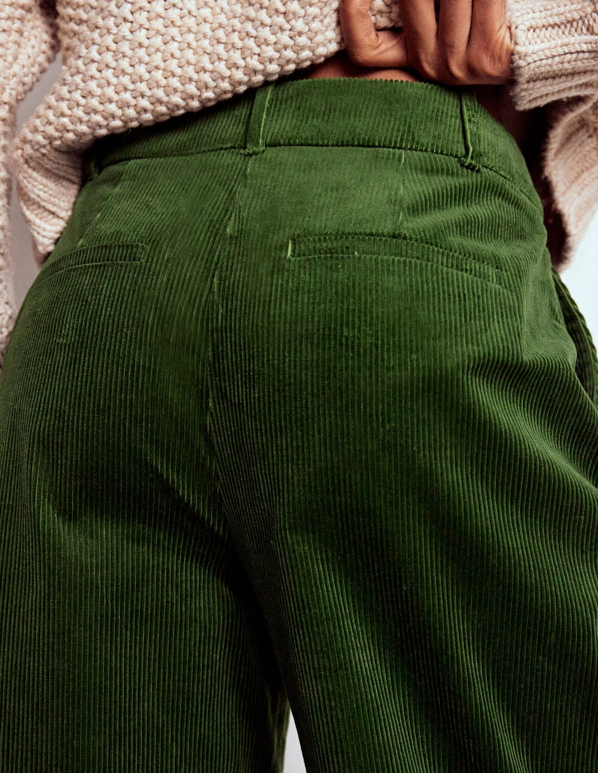 Kensington Cord Trousers-Green Fir SoftLining