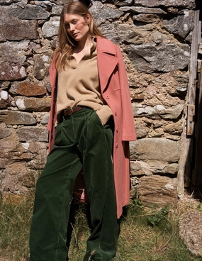 Layered Style Dynamic Flex Panels Kensington Cord Trousers-Green Fir