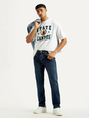 Chic Appearance Sustainable Student Outfit Nature Lover Men's 505 Dark Indigo Straight Fit Mid Rise Jeans