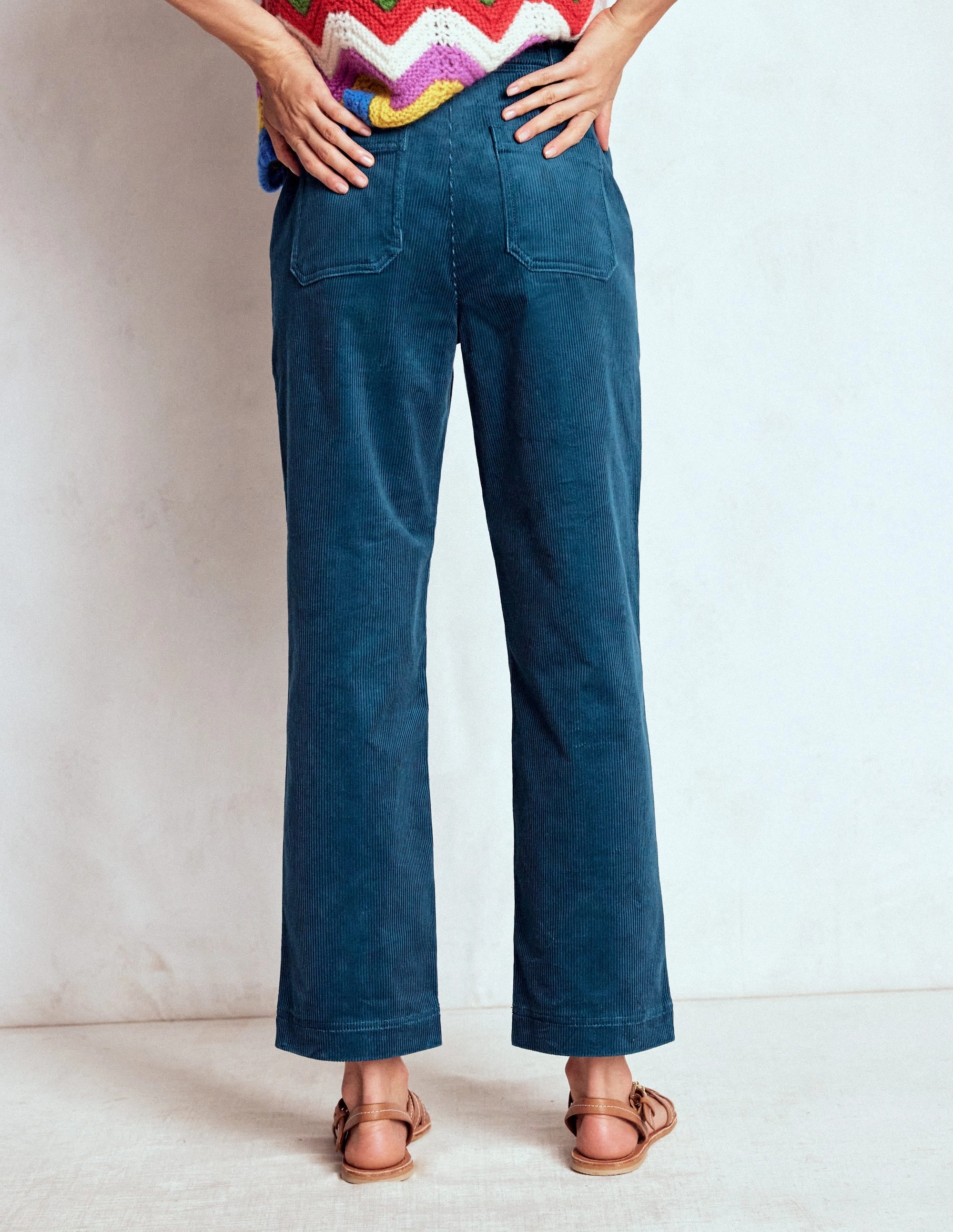 Pimlico Cord Trousers-Indigo Blue Core Basic