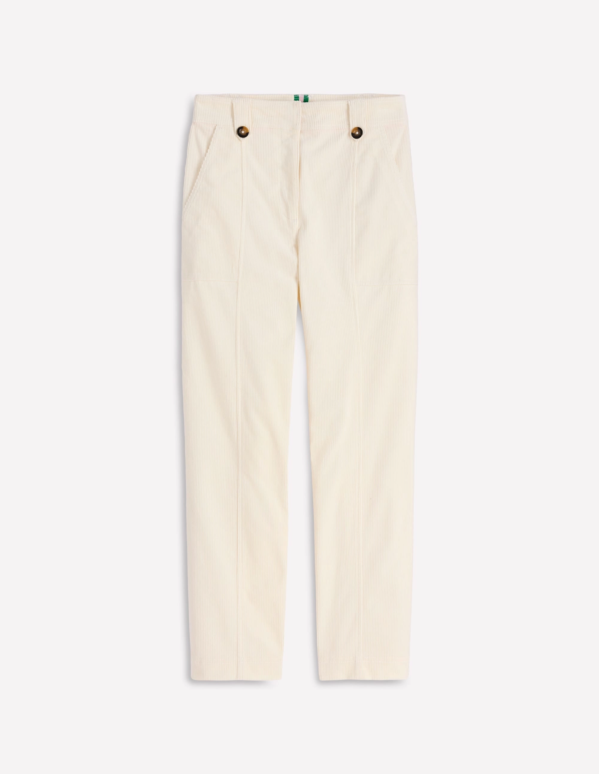 Roomy Fit Sport Performance Design Pimlico Cord Trousers-Ivory