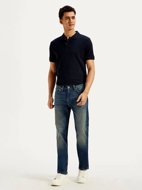 Functional Waistband Flattering Fit Men's 511 Navy Blue Slim Fit Mid Rise Jeans