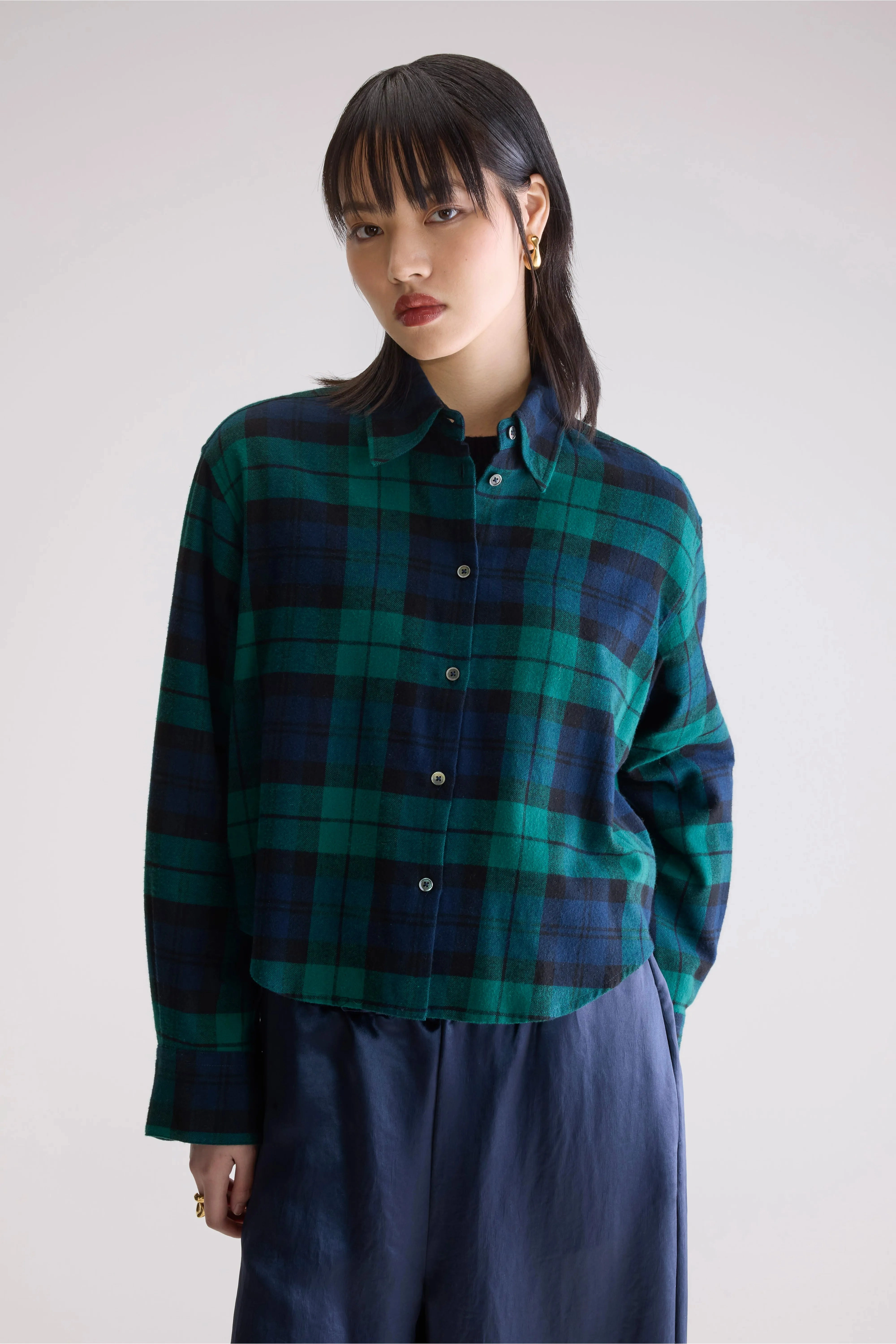 Johan checkered shirt (252 / W / CHECK A) Festival Outfit Comfortable Wear