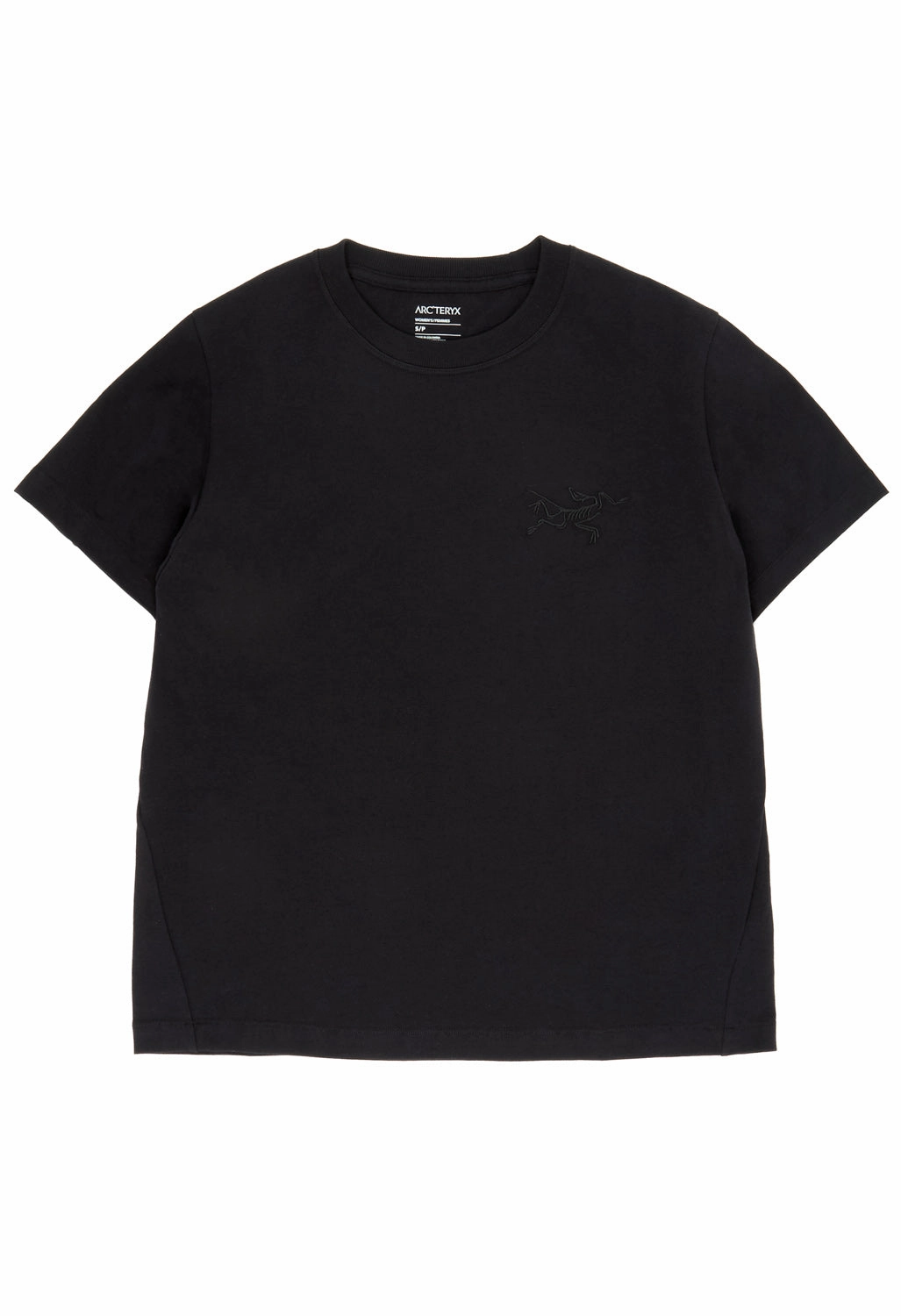 soft fit Anti Perspiration Lining Arc'teryx Women's Kragg Cotton Little Bird Short Sleeve Crew - Black