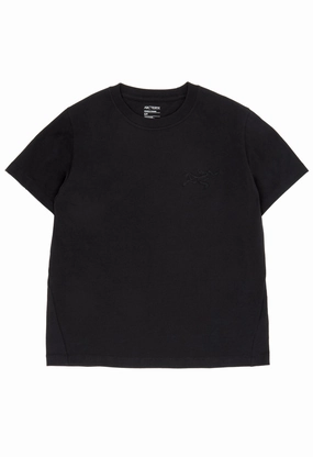 soft fit Anti Perspiration Lining Arc'teryx Women's Kragg Cotton Little Bird Short Sleeve Crew - Black