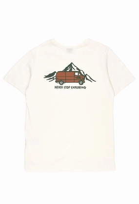 The North Face Women's Outdoor Graphic Short Sleeve T-Shirt - White Dune Cotton Blend All Season Wear