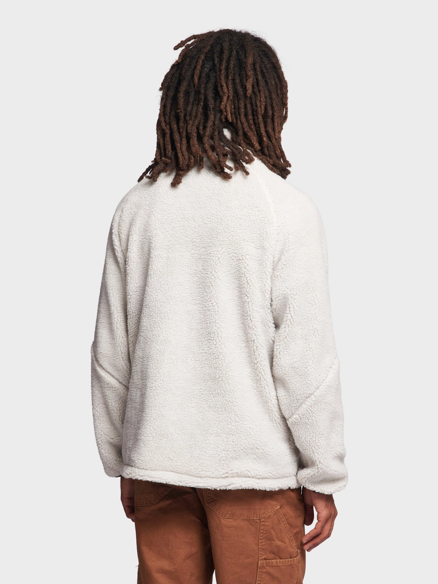 Angled Pocket Fleece Jacket in Silver Birch MagneticClosureSystem