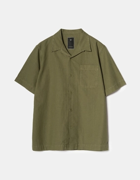 7105 Hemp Camp Collar Shirt Olive OG-107F Trendy Daywear