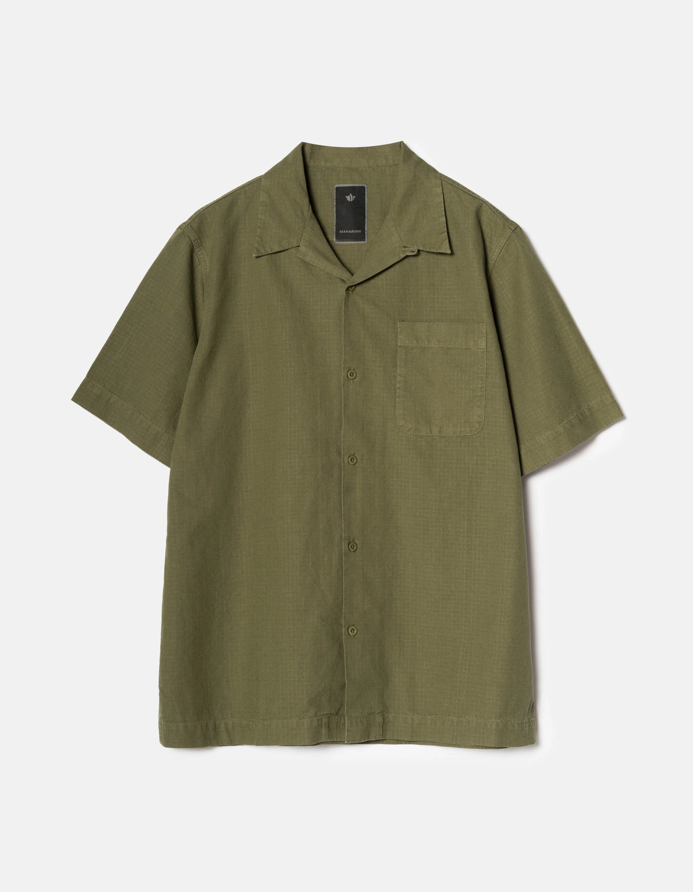 7105 Hemp Camp Collar Shirt Olive OG-107F Trendy Daywear