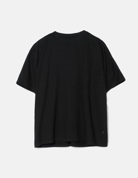 5234 Hemp Cross Loose T-Shirt Black Airflow Ventilation Zones
