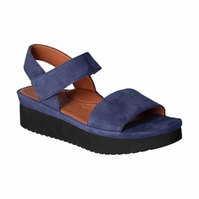 Abrilla Sandal - Navy Kid Suede Sleek Flip-flops mesh material