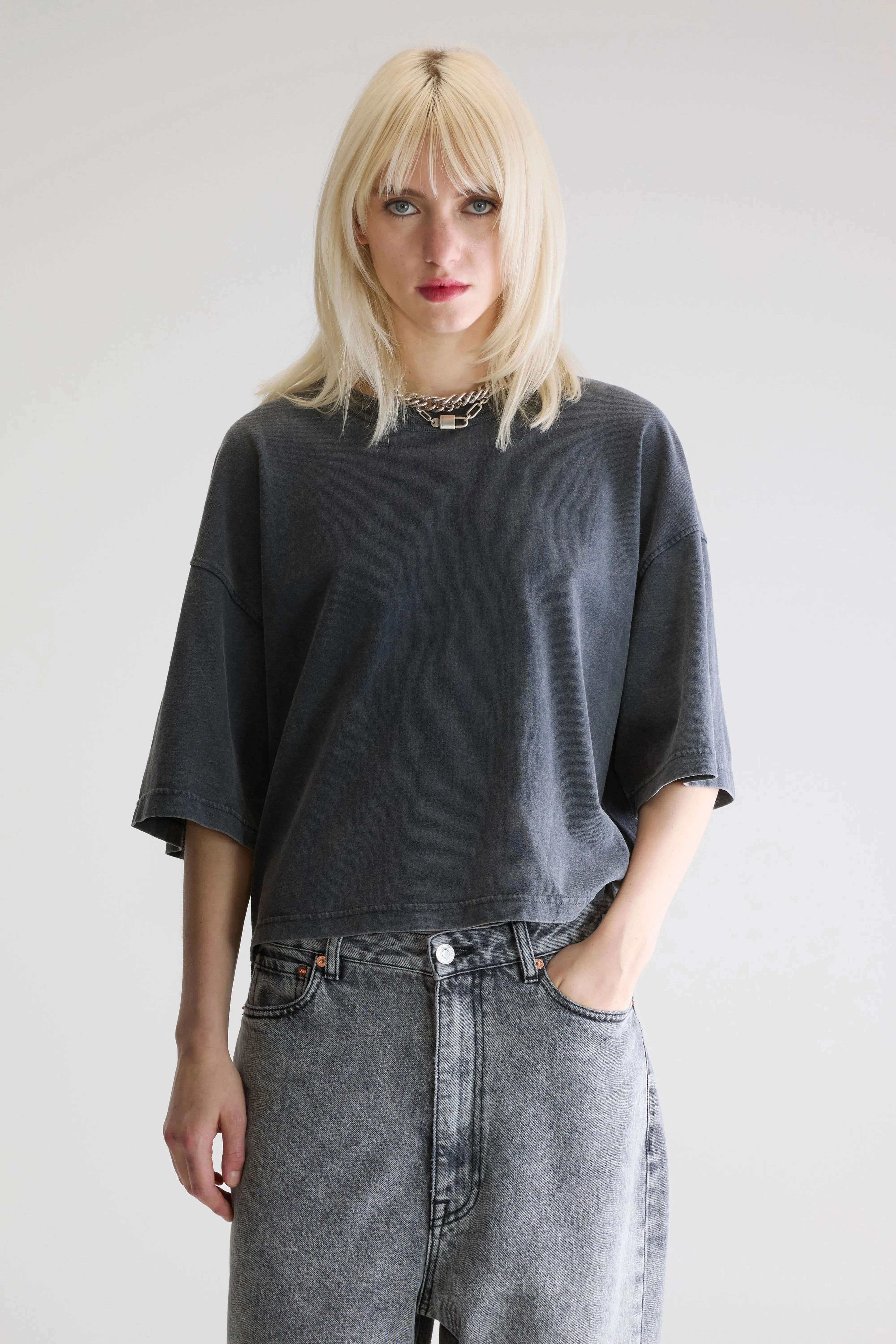 Relaxed Sweatshirt AntiStatic Material Voss short-sleeve t-shirt  (252 / W / BLACK SAND)
