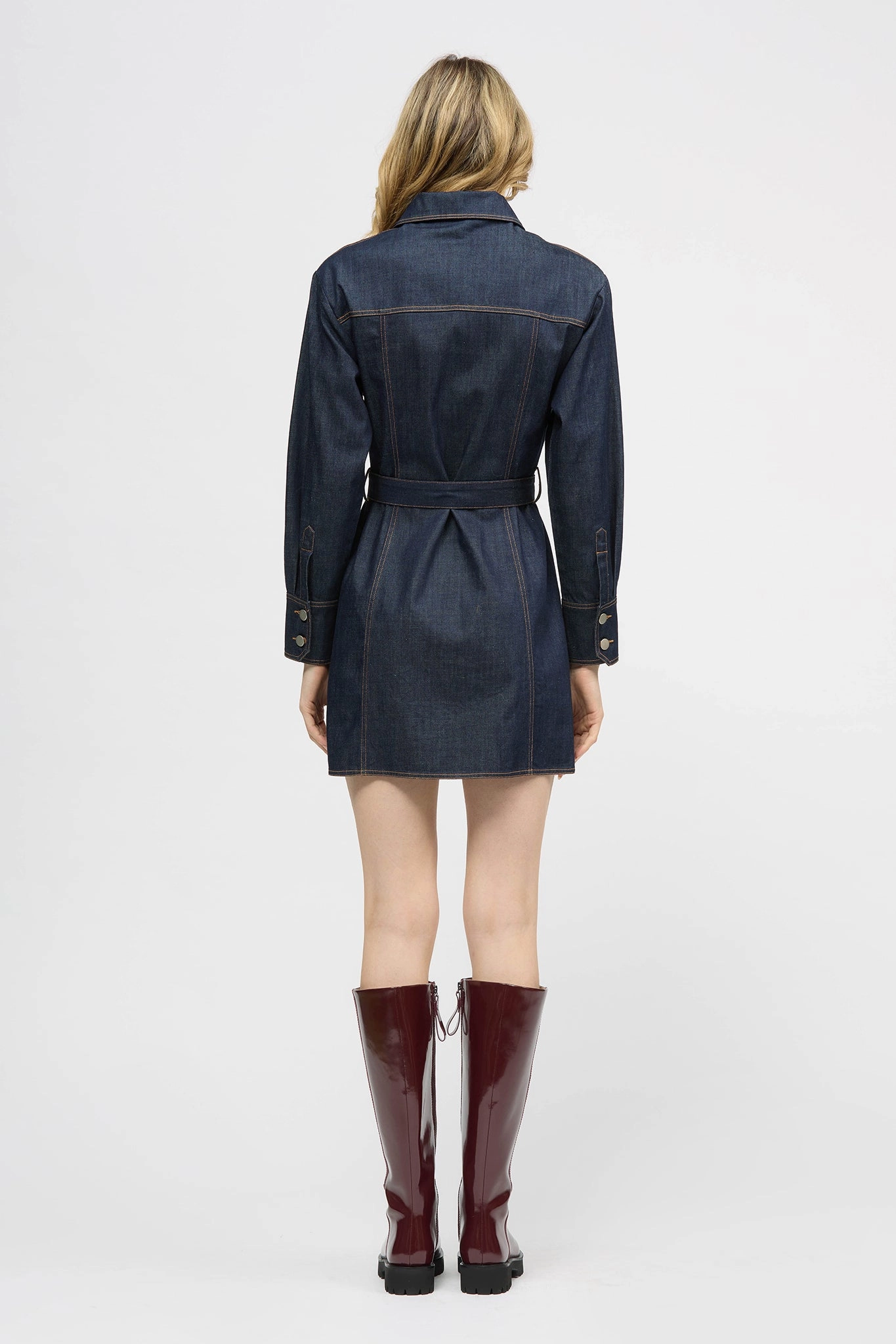 Timeless office dress Kingston Dress Raw Indigo